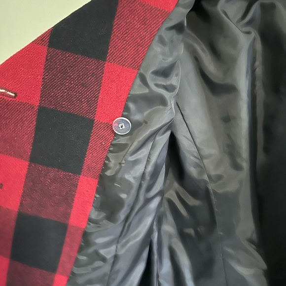 Gap Women’s Buffalo Plaid Double Breasted Peacoat - Picture 6 of 7